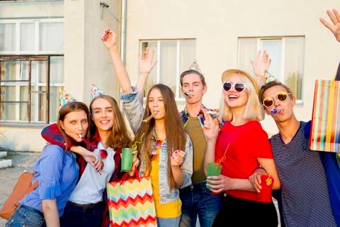 Teens having a party Stock Photos