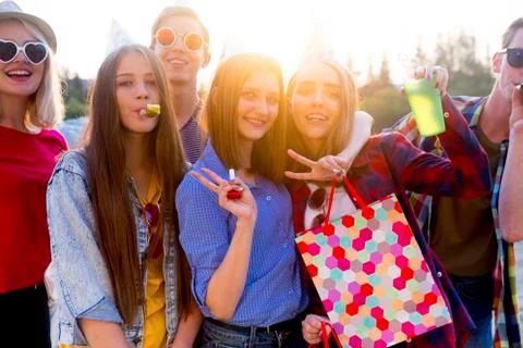 Teens having a party Stock Photos