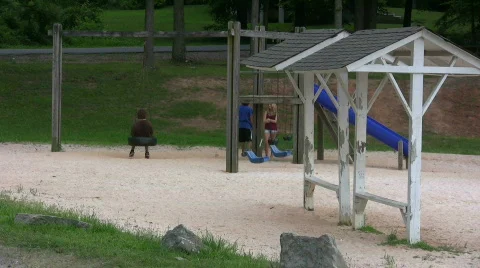 Teens at a playground Video stock 461189