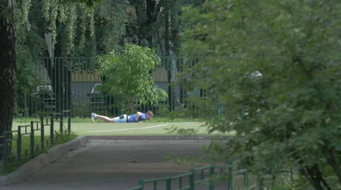 Teens Playing In The Park With Ball Stock Footage 63298043