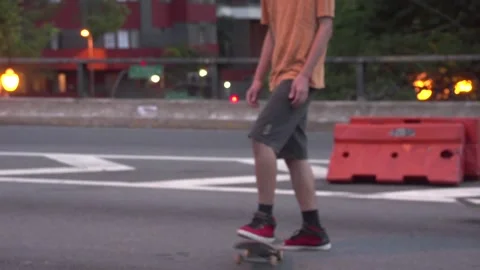 Teens skating in asphalt Stock Footage 146334845