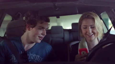 Teens Text While Driving Stock Footage 46014791