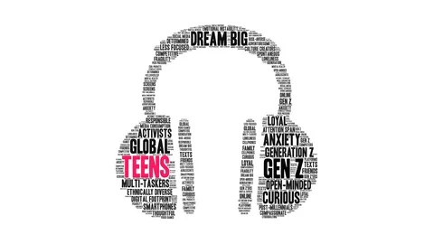 Teens Word Cloud Stock Footage 126153109