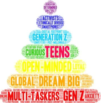 Teens Word Cloud Stock Illustration