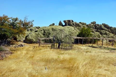Teepee and tent. 写真素材