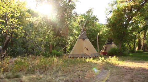 Teepee dolly shot Stock Footage 25443567