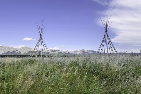 Teepee Frames in the Foothills Stock Photos