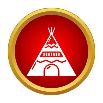 Teepee indigenous dwelling icon representing native culture Stock Illustration