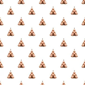 Teepee pattern creating seamless aboriginal cultural background イラスト素材