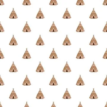 Teepee seamless pattern repeating illustration design Stock-Illustration