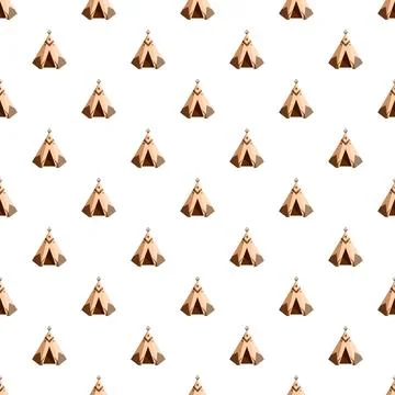 Teepee seamless pattern for tribal background design イラスト素材