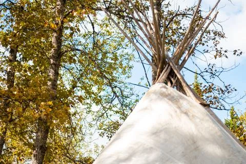 Teepee in Shade Foto stock