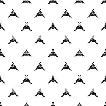 Teepee tents forming a simple seamless pattern Illustrazione stock