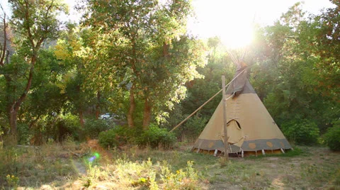 Teepee tilt down shot Video stock 25447467