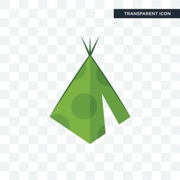 Teepee vector icon isolated on transparent background, teepee logo design Stock Illustration