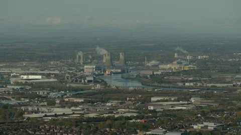 Teesside Top Shot Looking Out Over Towards Industrial Middlesbrough. 库存影片 136535515