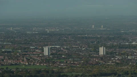Teesside Top Shot Looking Out Over Towards Urban Middlesbrough. 库存影片 136537015