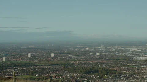 Teesside Top Shot Looking Over Towards Middlesbrough on a Sunny Day. 库存影片 136531387
