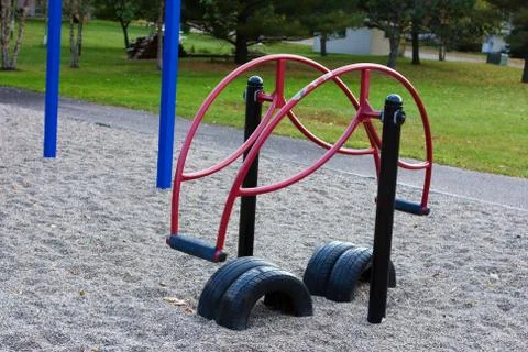 Teeter totter in the playground. Stock Photos