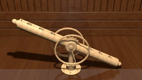 Teeterboard Wooden With Bouncing Balls Stock-Footage 107227907