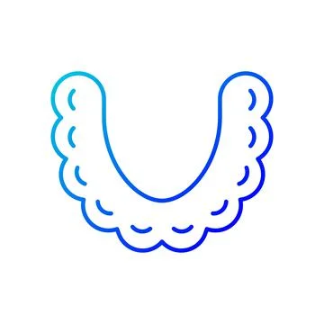 Teeth aligners gradient linear vector icon Stock Illustration