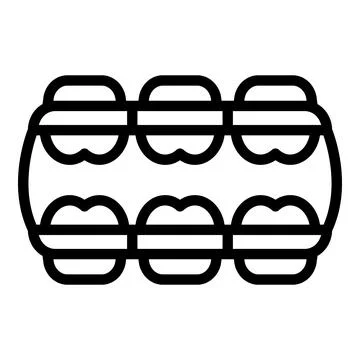 Teeth alignment icon, outline style Stock Illustration