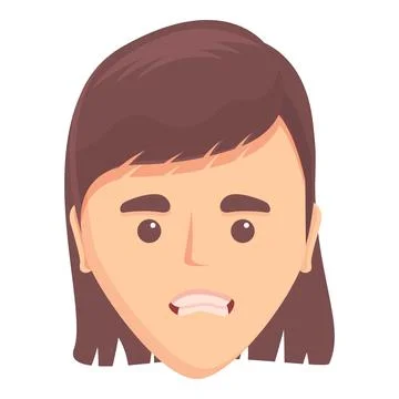 Teeth articulation icon cartoon vector. Mouth speech Stock Illustration
