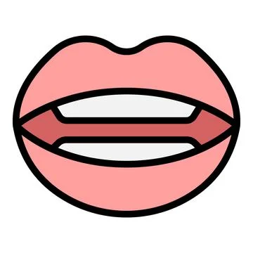 Teeth articulation icon vector flat Stock Illustration