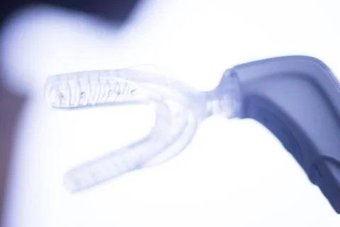 Teeth bracket orthodontic vibrator Stock Photos