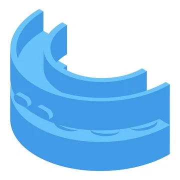 Teeth brackets icon isometric vector. Tooth dental Stockillustratie