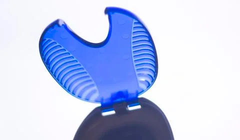 Teeth brackets orthodontic case Stock-Fotos