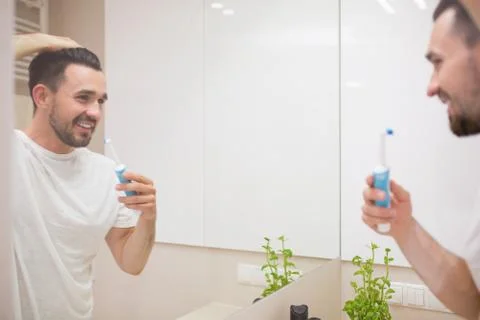 Teeth brushing every day Stock Photos