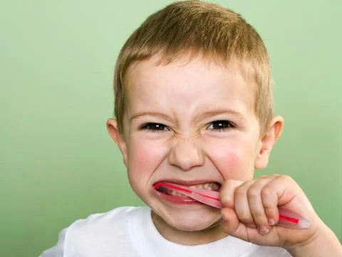 Teeth brushing Stock Photos