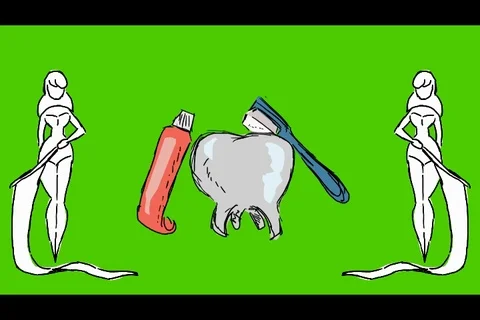 Teeth Brushing Toothbrush - Hand-Drawn A... | Stock Video | Pond5