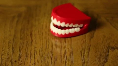 Teeth chattering toy Stock Footage 81196369