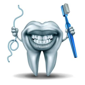 Teeth Cleaning Character Stock Illustration
