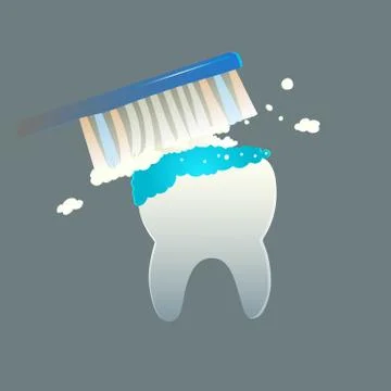 Teeth cleaning Stock Illustration