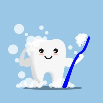 Teeth cleaning. Stock Illustration