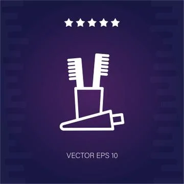 Teeth cleaning vector icon Stock Illustration