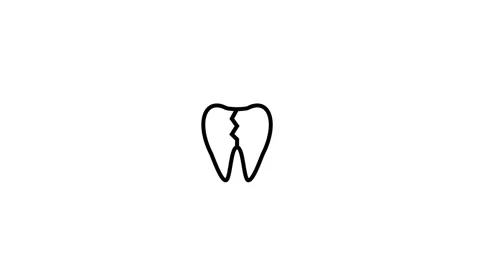 A teeth damage and broking animation concept Stock Footage 261380061