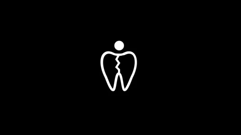 A teeth damage and broking animation concept Stock Footage 261380065