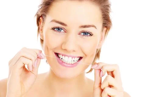 Teeth floss Stock Photos