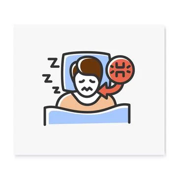 Teeth grinding color icon Stockillustratie