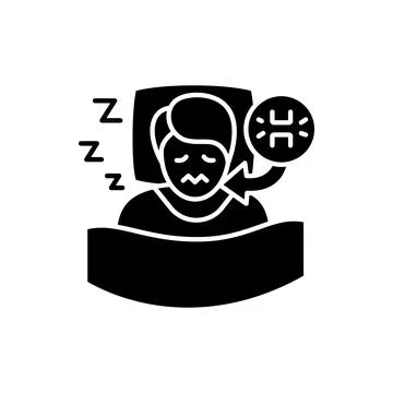 Teeth grinding glyph icon Stockillustratie