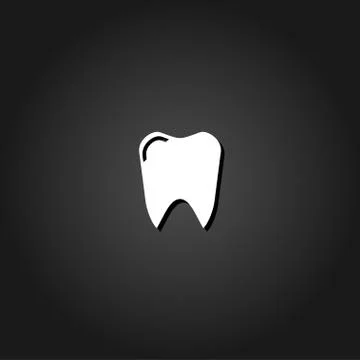 Teeth icon flat Illustrazione stock