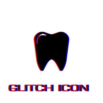 Teeth icon flat Stock Illustration