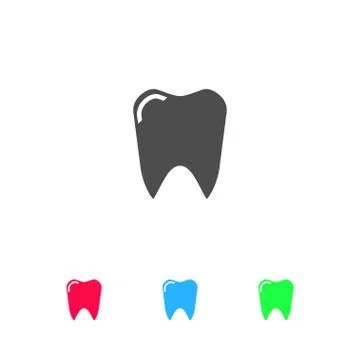Teeth icon flat Stock Illustration
