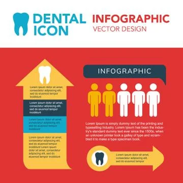 Teeth icon infographic clinic web banner Stock Illustration