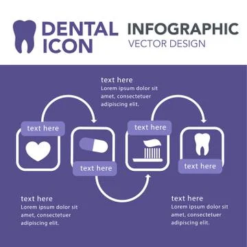 Teeth icon infographic clinic web banner Stock Illustration