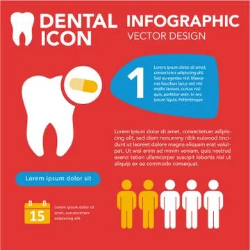 Teeth icon infographic clinic web banner Stock Illustration